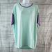 Lularoe Tops | Lularoe Womens Irma Top Sz Medium Green Purple Short Sleeve | Color: Green/Purple | Size: M