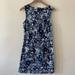 Disney Dresses | Disney Vintage Blue Floral Hawaiian Print Sleeveless Shift Dress Mickey Small | Color: Blue/Gray | Size: S