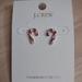 J. Crew Jewelry | J Crew Christmas Candy Cane Sweets Gold Crystal Bling Earrings | Color: Gold/Red | Size: Os