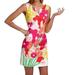 Lilly Pulitzer Dresses | Lilly Pulitzer Taytay White Lavish Lilies Shift Dress | Color: Green/Pink | Size: 8