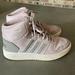 Adidas Shoes | Adidas Hoops 2.0 Mid Kids Ee9601trainers Athletic Basketball Shoes Size 3.5 | Color: Purple/Silver | Size: 3.5bb