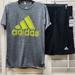 Adidas Matching Sets | Adidas Short Set | Color: Gray/Yellow | Size: Lb