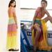 Free People Dresses | Free People Hocus Pocus Rainbow Colorful Vibrant Chiffon Maxi Dress | Color: Orange/Yellow | Size: M