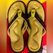 Adidas Shoes | Adidas Flip Flops - Black With Green/Yellow | Color: Black/Green | Size: 9