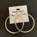 Nine West Jewelry | New With Tags! Nine West Silver Hoop Earrings Sparkling Ridges Around Outside | Color: Silver | Size: Os