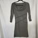 Athleta Dresses | Athleta Womens Xs Ukiah Dress Cowl Neck 3/4 Sleeve Stretch Sheath Grey | Color: Gray | Size: Xs