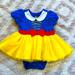 Disney Dresses | Disney Snow White Baby Girl Dress | Color: Blue/Gold | Size: 0-3mb