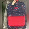 Levi's Accessories | Levi Strauss Girls Floral Backpack (Navy & Red). Nwt | Color: Blue/Red | Size: Osg