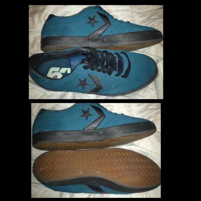 Converse Shoes | Converse Checkpoint Pro Ox Shoes Midnight Turquoise/ Black Suede Mens Sz 8 | Color: Black/Blue | Size: 8