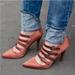 J. Crew Shoes | J. Crew Adrianna Satin Strappy Heel Pointy Toe Burnt Orange Size 7 | Color: Orange | Size: 7