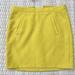 J. Crew Skirts | Euc- J Crew Canary Yellow Wool Zip Pocket Skirt Size 00 | Color: Yellow | Size: 00