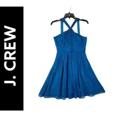 J. Crew Dresses | J. Crew Women's Blue Size 2 Sleeveless Dress Cocktail Party Halter Prom Dress | Color: Blue | Size: 2