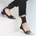 Free People Shoes | Farylrobin Free People April Wrap Tie Sandals Black Textured Leather Size 7 | Color: Black | Size: 7