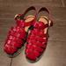Anthropologie Shoes | Anthropologie Red Fisherman Sports Sandals Size 40 | Color: Red | Size: 40