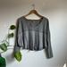 Free People Tops | Free People Heather Grey Wide Swing Long Sleeve Top | Color: Gray | Size: Xs