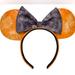 Disney Accessories | Disney Minnie Mouse Ears Headband Tie Dye Halloween | Color: Black/Orange | Size: Os