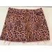 Free People Skirts | Free People Skirt A Line Mini Animal Print Zip It Up Leopard Denim Brown 29 | Color: Brown | Size: 29