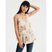 American Eagle Outfitters Tops | American Eagle Cream Floral Lace Inset Babydoll Tank Top Small Cottage | Color: Cream | Size: S