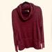 Athleta Sweaters | Athleta Batwing Robin Cowl Sweatshirt Pockets Stretch Thumbholes Burgundy M | Color: Red | Size: M