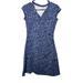 Athleta Dresses | Athleta Short Sleeve Faux Wrap Dress Size Women's Xs | Color: Blue | Size: Xs