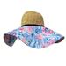 Lilly Pulitzer Accessories | Lilly Pulitzer Sea To Shining Sea Floppy Straw Hat One Size | Color: Blue/Pink | Size: Os