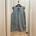 Madewell Dresses | Madewell Dress Chambray Denim Sleeveless Lace Up Neckline Large Pockets | Color: Blue | Size: L