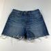 Madewell Shorts | Madewell Jean Short Women's 26 High Rise Malden Blue Cut Off Stretch Denim Jorts | Color: Blue | Size: 26