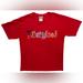 Disney Shirts | Mens Disneyland Spell-Out Graphic Print Logo Red Vintage Tee Shirt Size Large | Color: Red | Size: L