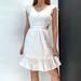 Jessica Simpson Dresses | Jessica Simpson White Eyelet Dress Sz S Womens Cutout Open Back Tie | Color: White | Size: S