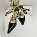 Gucci Shoes | Gucci Women’s Patent Gucci Logo Ankle Strap Heels 9.5b Burgandy Point Heel | Color: Black/Brown | Size: 9.5