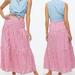 J. Crew Skirts | J. Crew Gingham Tiered Maxi Skirt | Color: Pink/White | Size: Xl