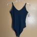 American Eagle Outfitters Tops | American Eagle Black Ribbed Cami Bodysuit | Color: Black | Size: S