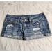 American Eagle Outfitters Shorts | American Eagle Distressed Shorts Size 0 | Color: Blue | Size: 0