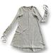 American Eagle Outfitters Dresses | Aeo Soft & Sexy Plush Grey Lace Sleeves Rib Sweater Dress Women's Xs Balletcore | Color: Gray | Size: Xs