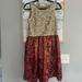 Anthropologie Dresses | Anthropologie Wren Hold Sequin Brocade Dress M | Color: Gold/Red | Size: M