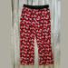 Disney Pajamas | Disney Women Pants Size L Kids Girls Cotton Red Pj | Color: Black/Red | Size: Lg