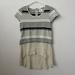 Anthropologie Tops | Anthropologie Deletta Striped Peplum Top Short Sleeve Size Small | Color: Black/White | Size: S
