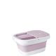 SUKORI Foot Spa Collapsible Foot Basin Soaking Bath Tub with Massage Roller Foot Bath Bucket Massage Spa Sauna Stree Relief (Color : Pink)