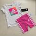 Adidas Matching Sets | Adidas Baby Girl Pink Super Adorable Shorts Leggings Set 2195 | Color: Pink | Size: Various