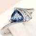 Anthropologie Jewelry | Blue Simulated Sapphire & 18k Gold Plated Ring Size 8 1/2 | Color: Blue/Gold/White | Size: 8 1/2