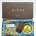 Gucci Accessories | Gucci Scarf Logo Chains Blue Gold Silk Wrap With Gucci Gift Box | Color: Blue/Gold | Size: Os
