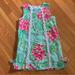 Lilly Pulitzer Dresses | Lilly Pulitzer Girls’ 5 Sleeveless Floral Dress With Lilly Lace Trim | Color: Green/Pink | Size: 5tg