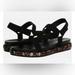 Jessica Simpson Shoes | Black Sandals With Leopard Print Soles | Color: Black | Size: 6.5