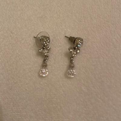 Disney Jewelry | Disney Earrings With Swarovski Crystals | Color: Silver | Size: Os