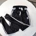 Adidas Pants & Jumpsuits | Juniors Xl Adidas Black Track Pants | Color: Black/White | Size: Xlj