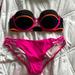 Victoria's Secret Swim | New Without Tags Victoria’s Secret Black And Neon Bikini Size Medium | Color: Black/Pink | Size: M
