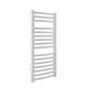 Greenedhouse Milano WHITE Curved Heated Towel Rail W500mm x H800mm Curved Central Heating Wall Mounted Towel Radiator