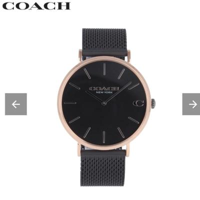 Coach Accessories | Coach Charles Black Ion Dial Black Mesh Bracelet Watch For Men - 14602470 | Color: Black/Gold | Size: Os