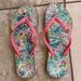 Lilly Pulitzer Shoes | Lily Pulitzer Flipflops | Color: Blue/Pink | Size: 8