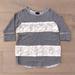 Anthropologie Tops | New Size S Anthropologie Dolan Gray Lace Sweatshirt | Color: Gray/White | Size: S